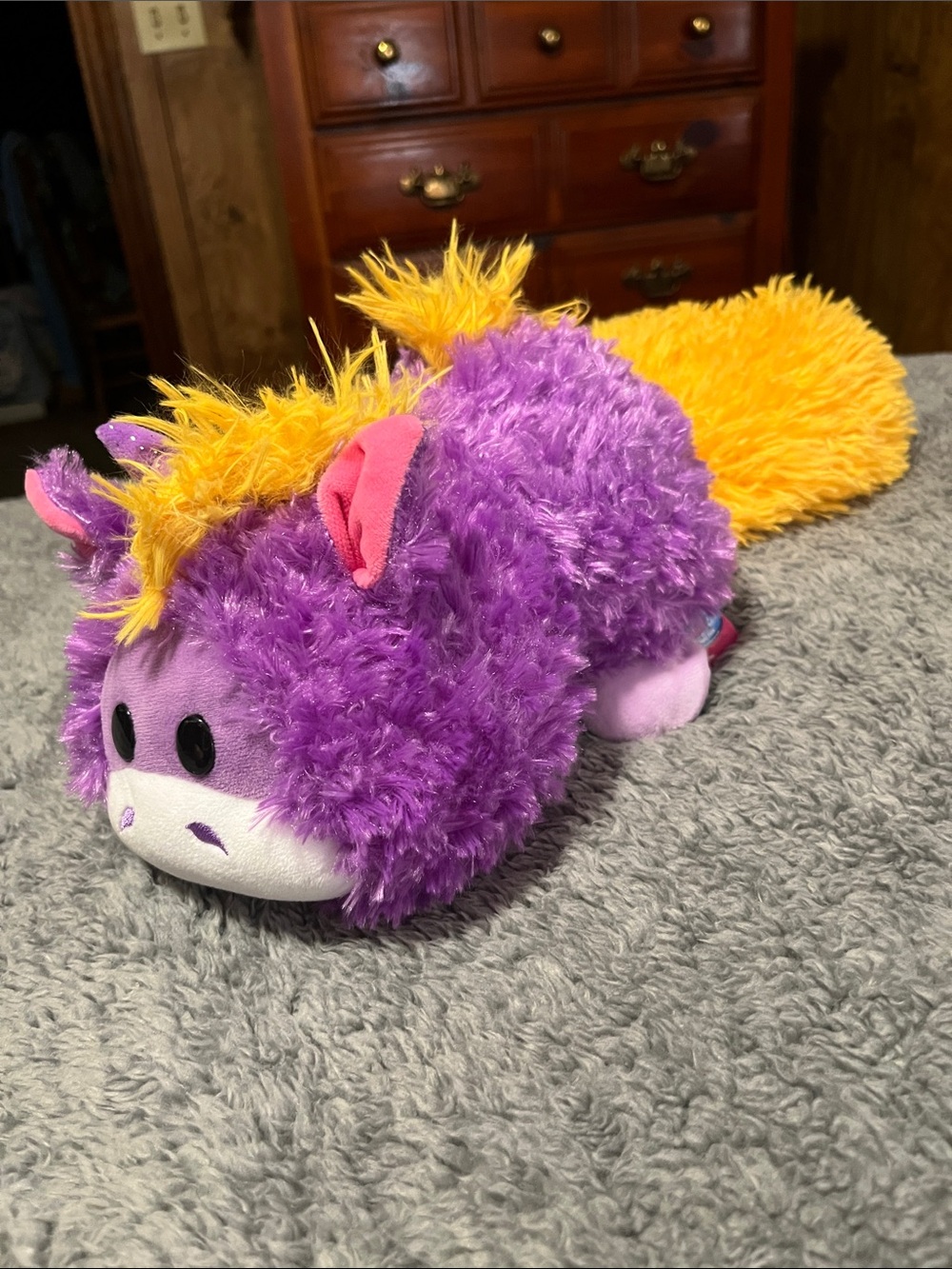 FLIPAZOO Magic Tails Blue Dragon to Purple Unicorn 2 in 1 Animal Plush